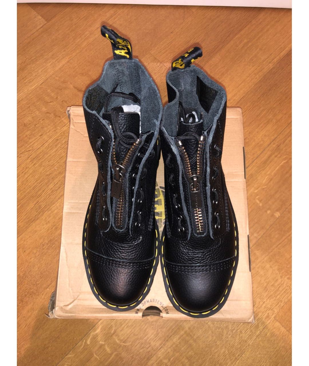 DR. MARTENS Черные кожаные ботинки, фото 3