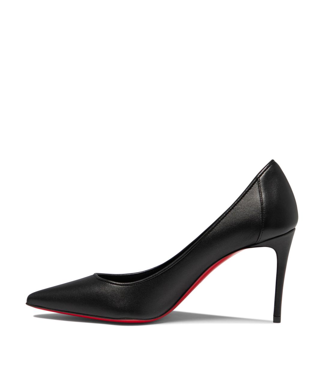 CHRISTIAN LOUBOUTIN Черные кожаные туфли, фото 3