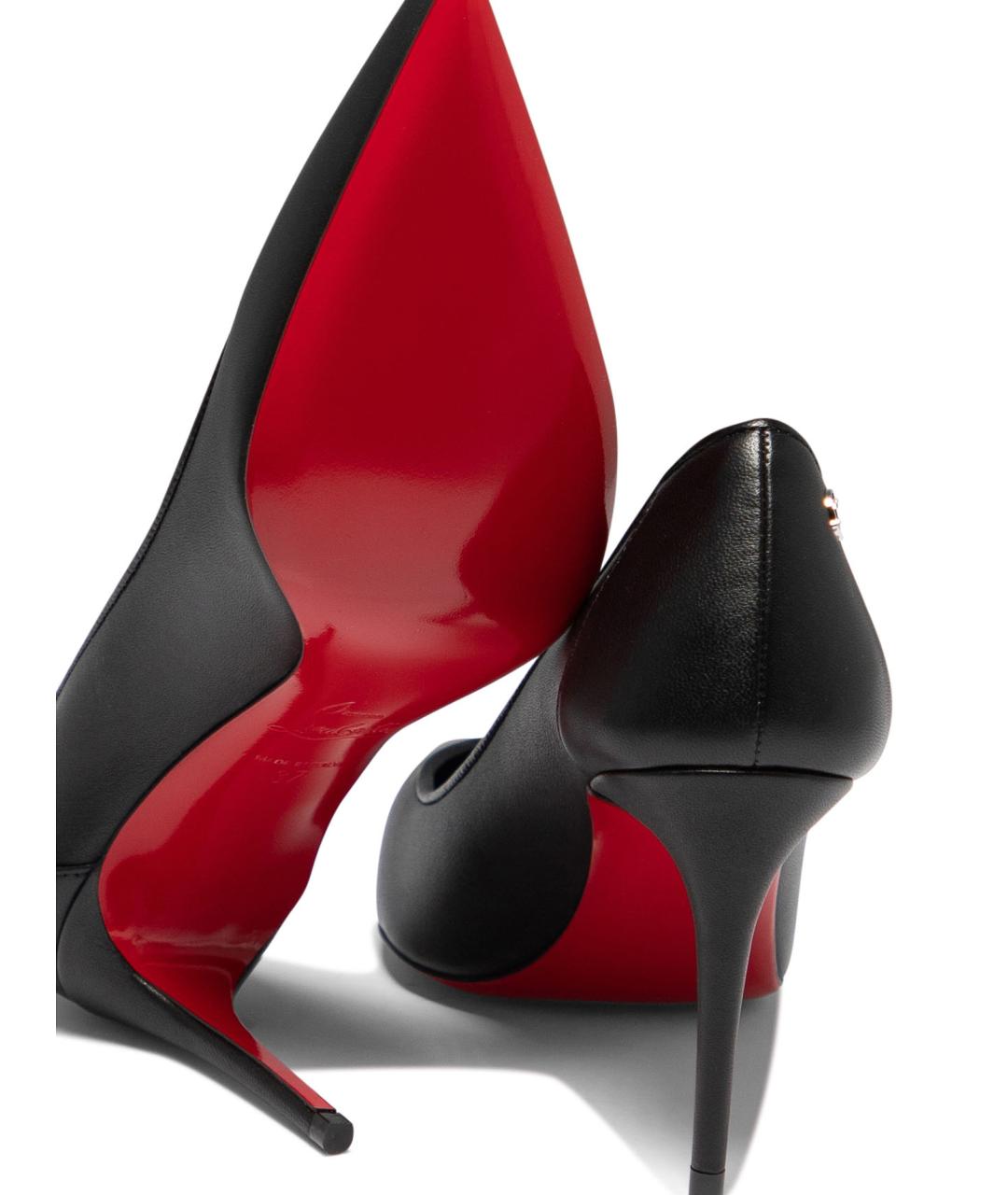 CHRISTIAN LOUBOUTIN Черные кожаные туфли, фото 5