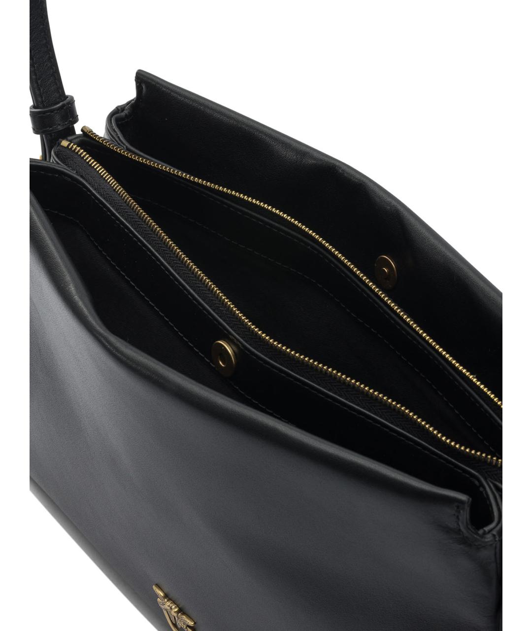 PINKO Черная кожаная сумка через плечо, фото 5