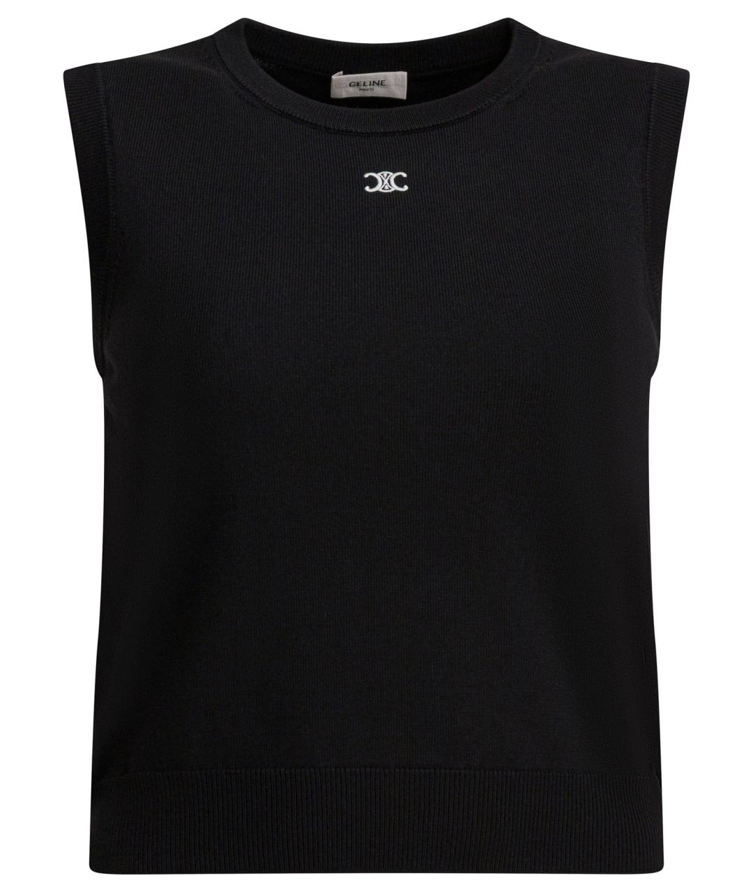 CELINE Черная шерстяная жилетка, фото 1