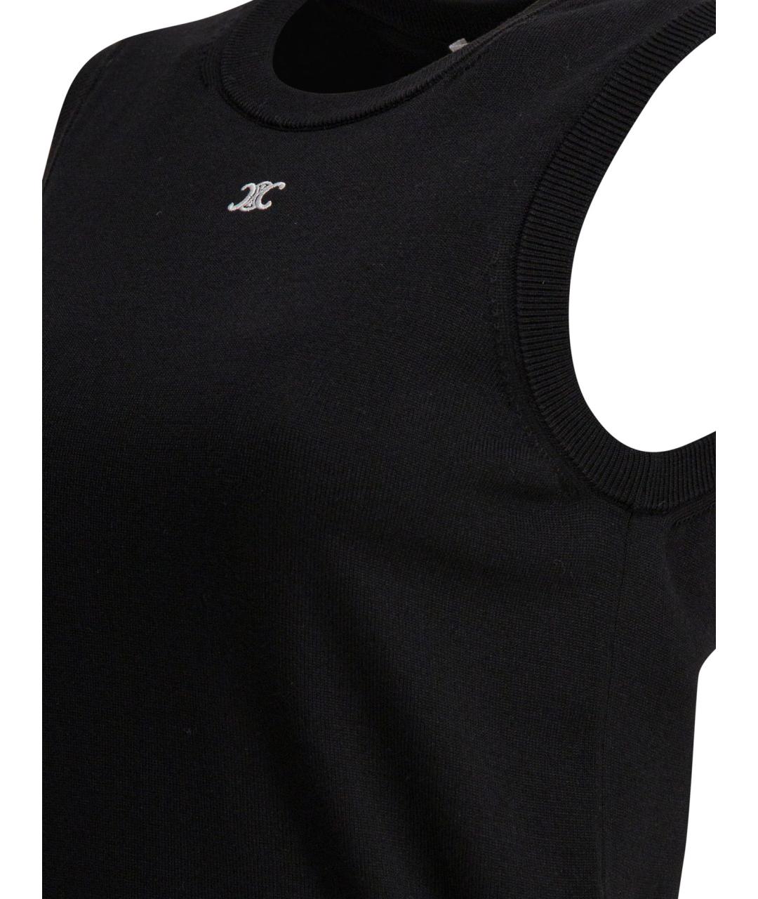 CELINE Черная шерстяная жилетка, фото 4