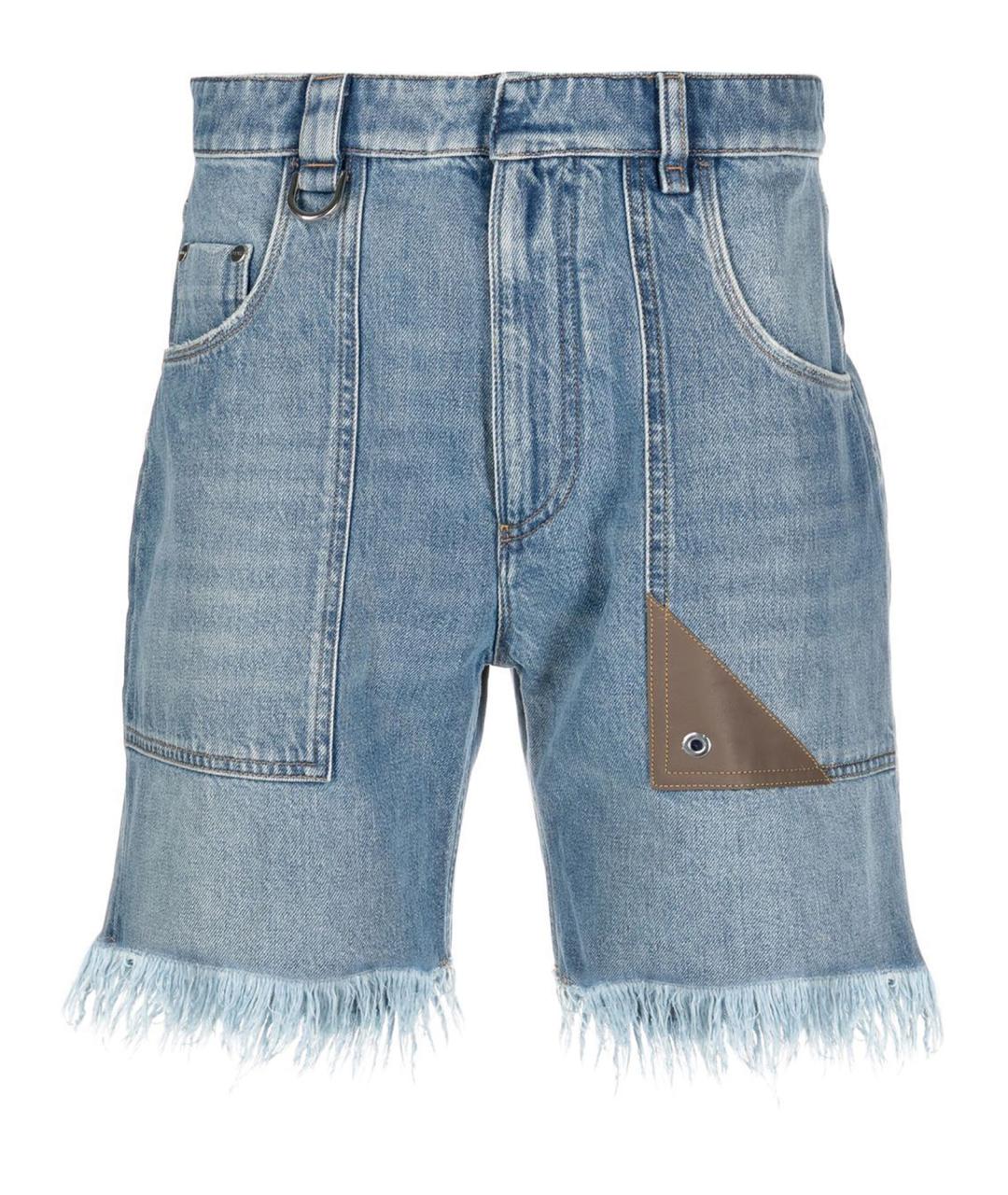 FENDI Голубые хлопковые шорты, фото 1