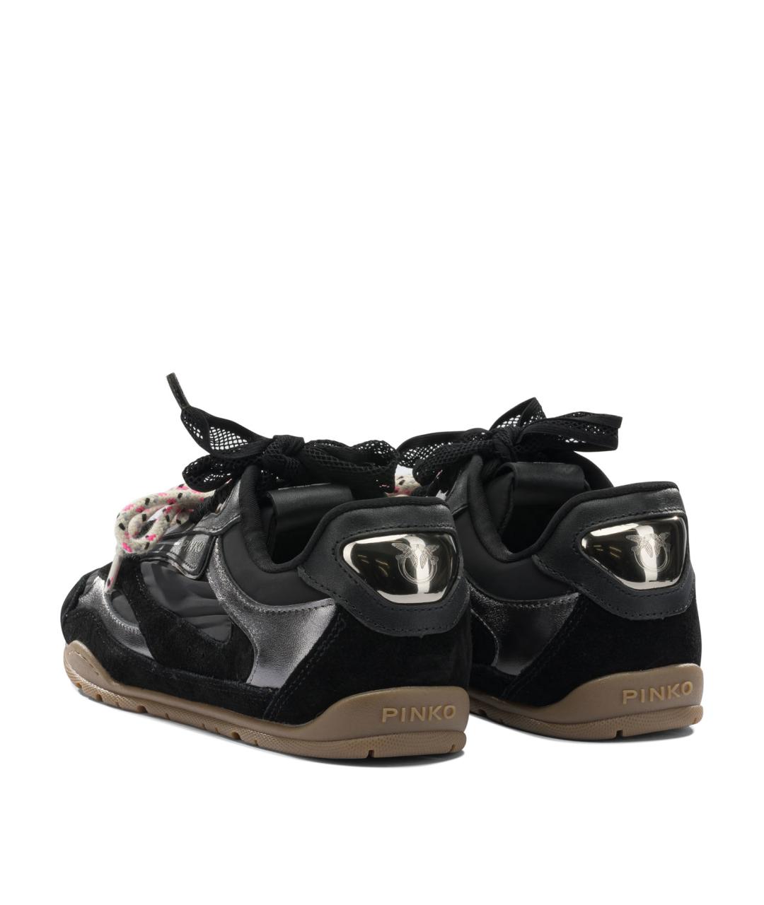 PINKO Черные замшевые кроссовки, фото 4