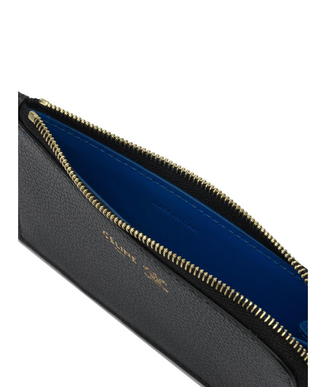 CELINE Черный кожаный кошелек, фото 5