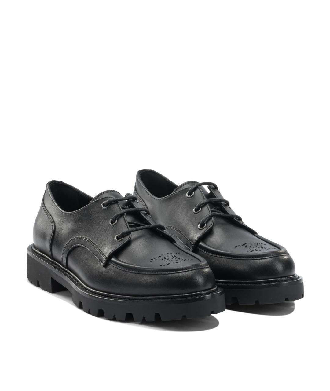 CELINE Черные кожаные низкие ботинки, фото 2