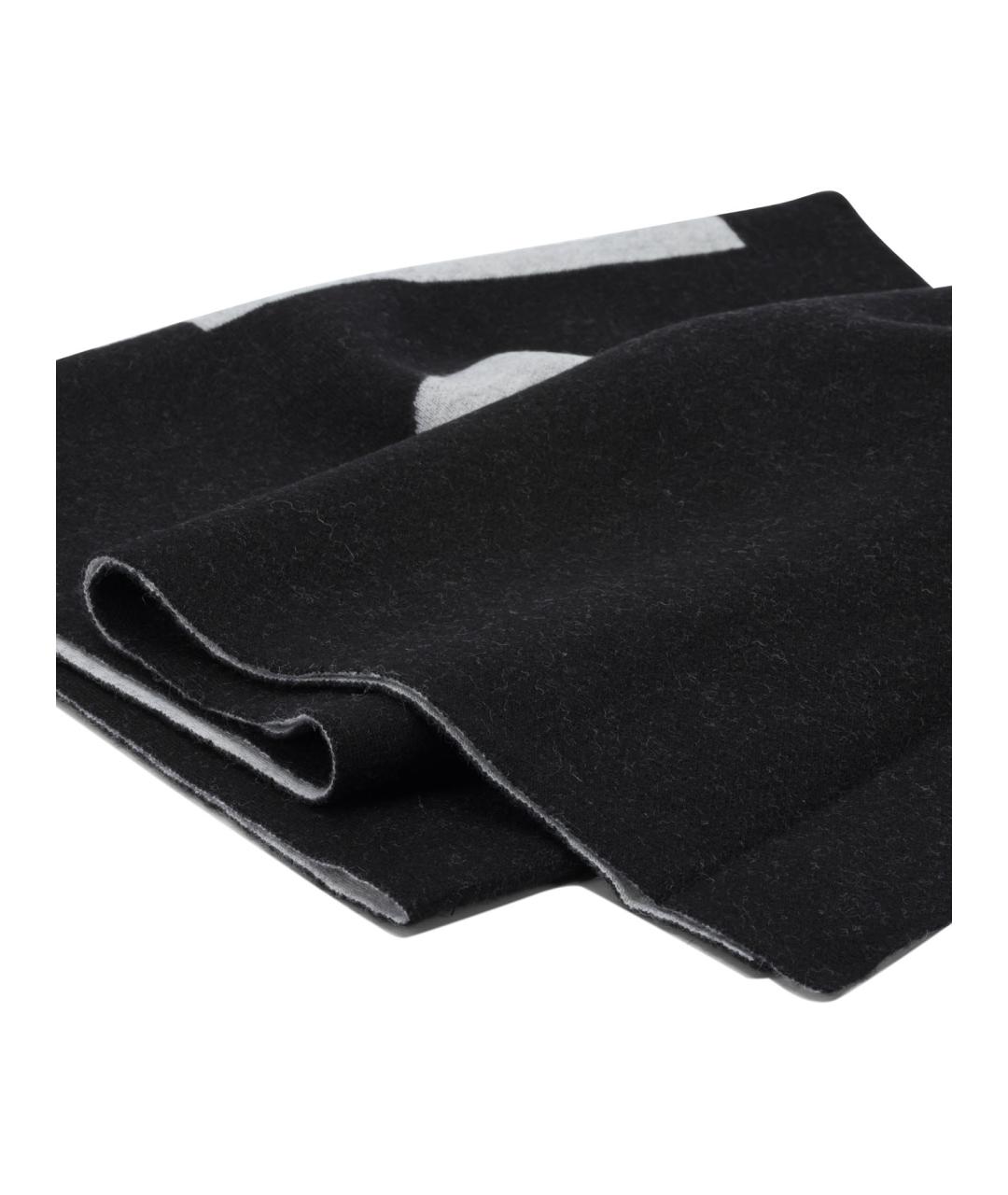 PINKO Черный шерстяной шарф, фото 2