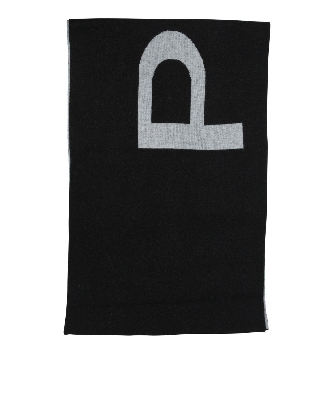 PINKO Черный шерстяной шарф, фото 1