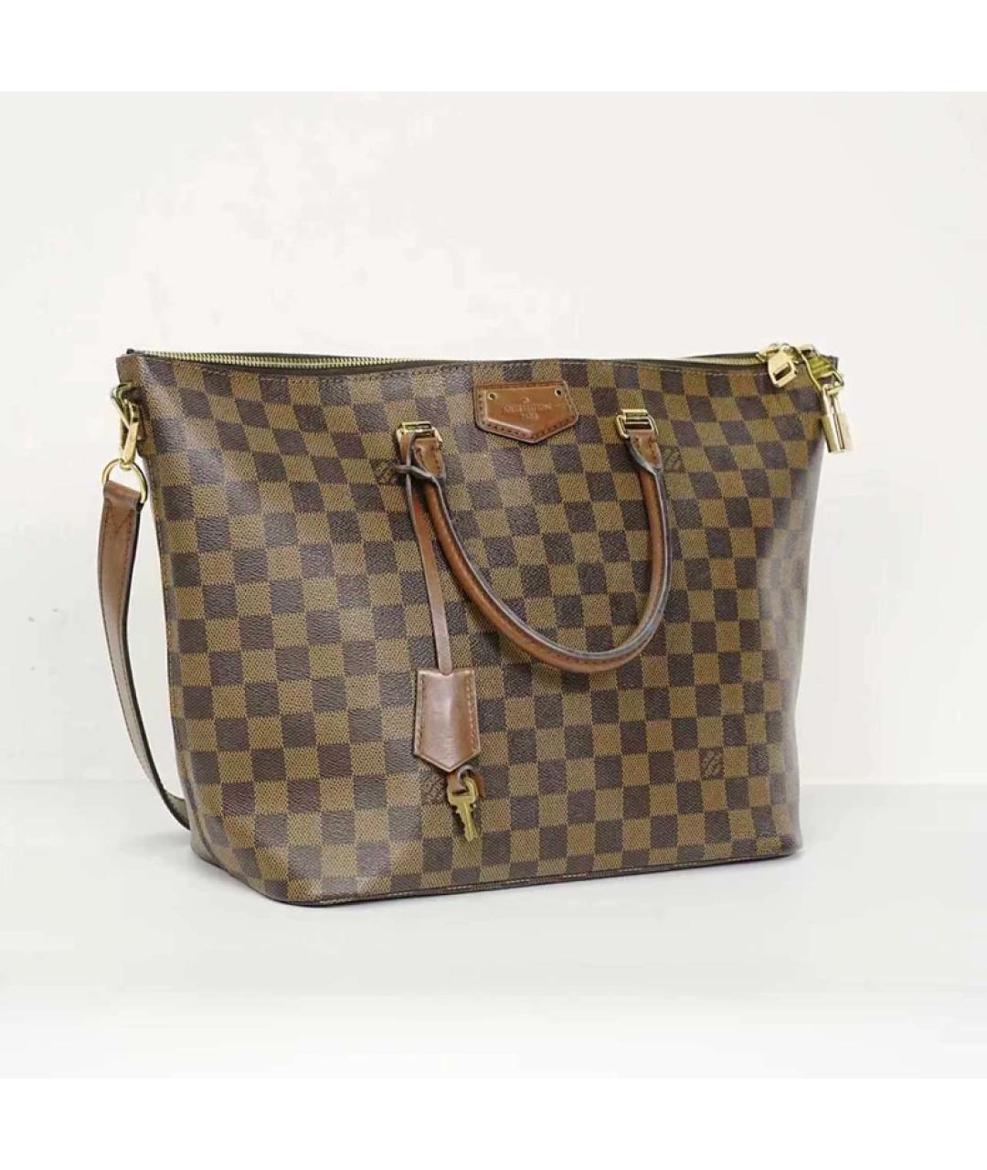 LOUIS VUITTON Коричневая сумка с короткими ручками, фото 5