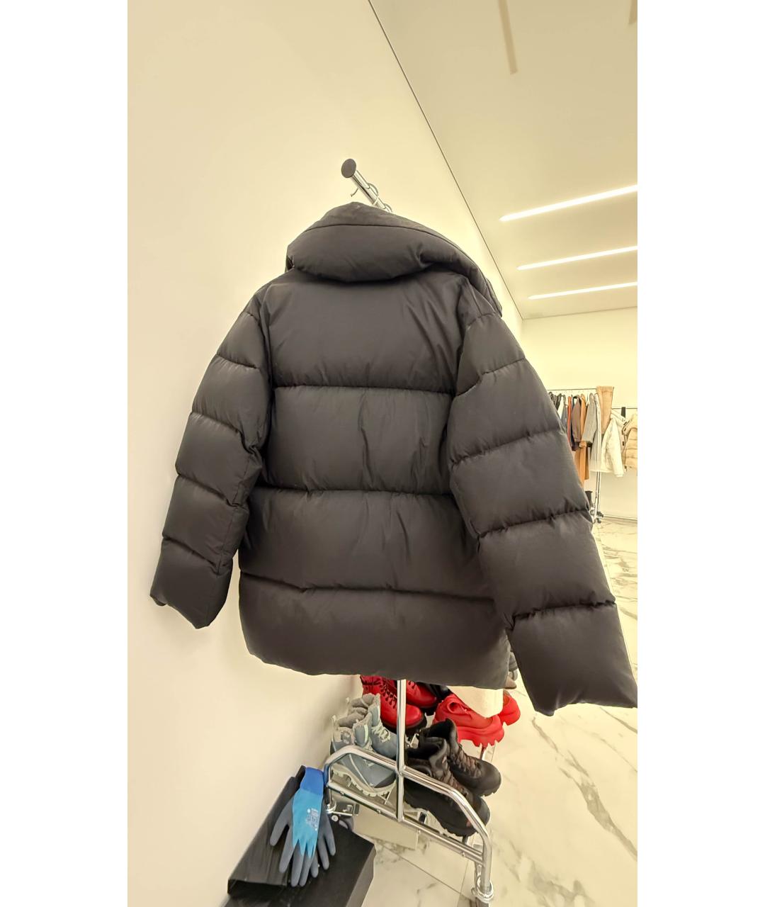 OFF-WHITE Черный полиамидовый пуховик, фото 7