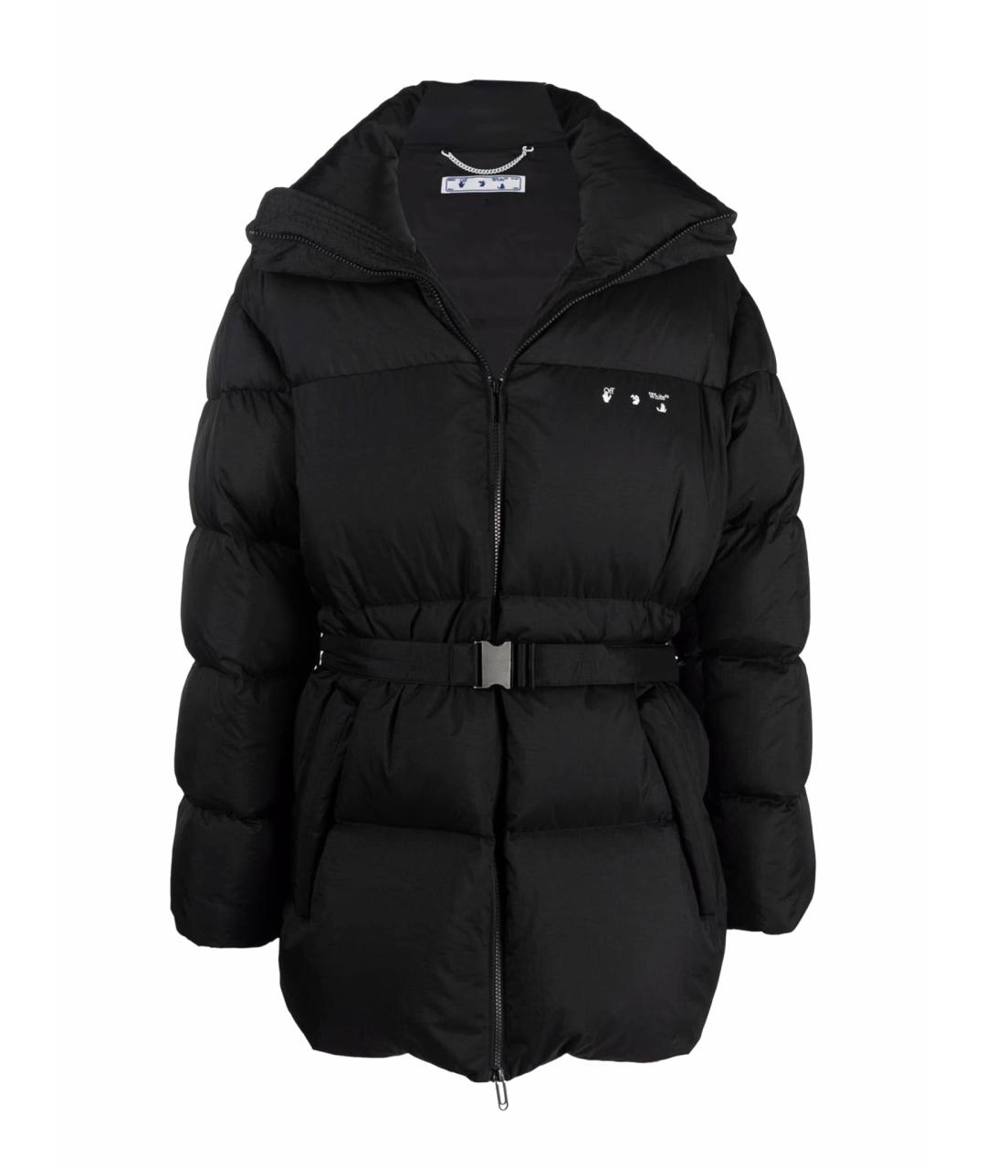 OFF-WHITE Черный полиамидовый пуховик, фото 1