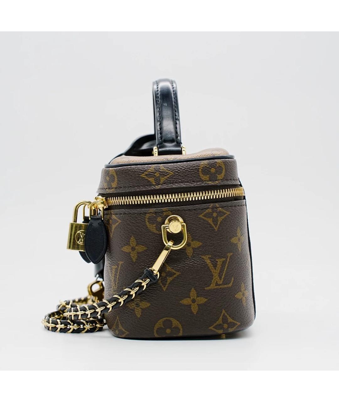 LOUIS VUITTON Коричневая кожаная сумка с короткими ручками, фото 7