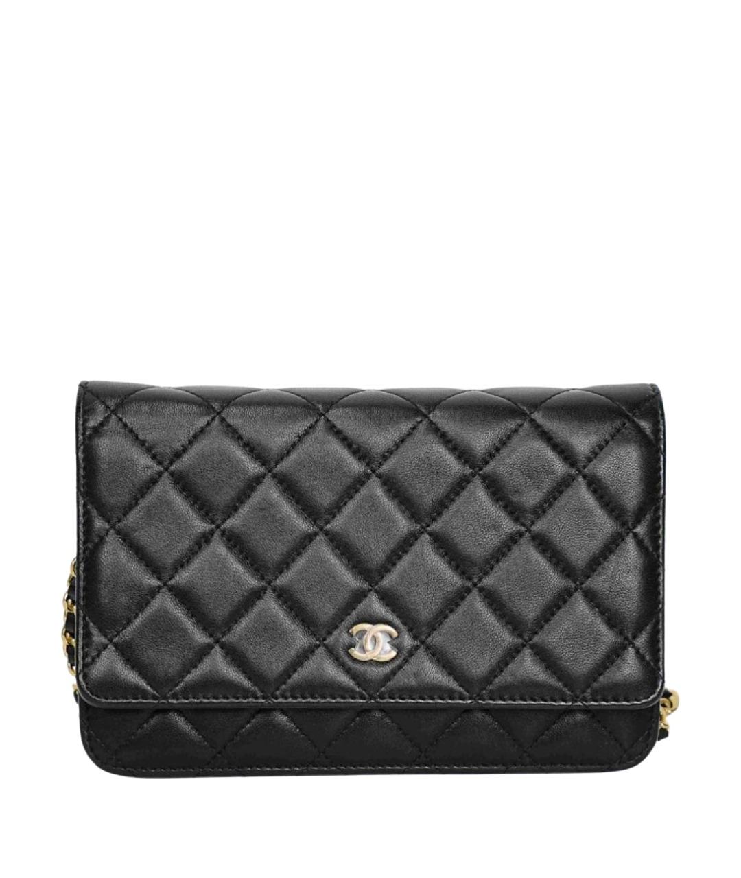 CHANEL Черная кожаная сумка с короткими ручками, фото 1