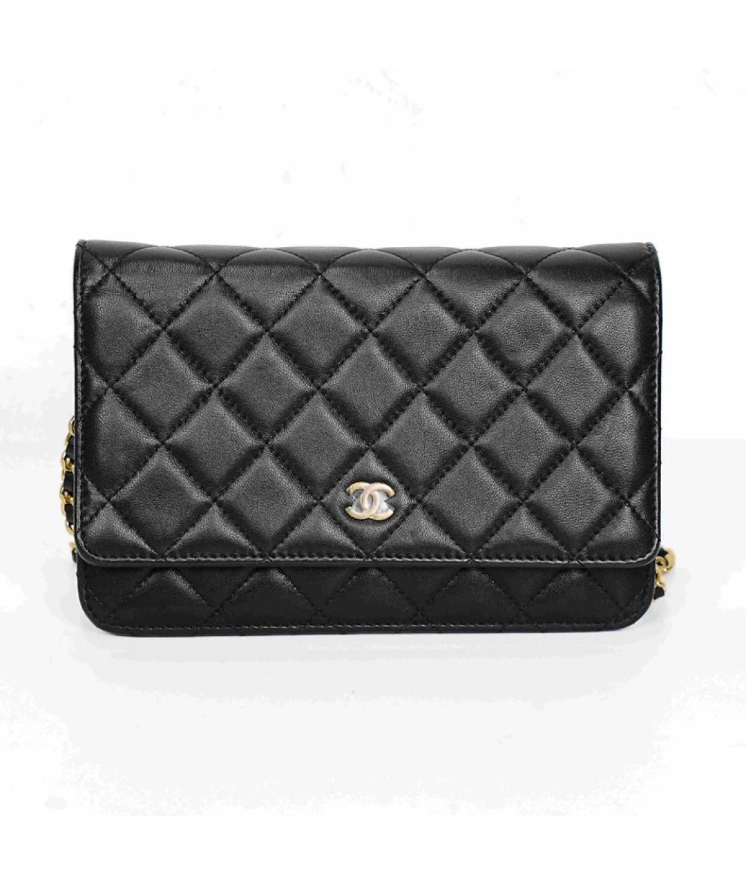 CHANEL Черная кожаная сумка с короткими ручками, фото 10