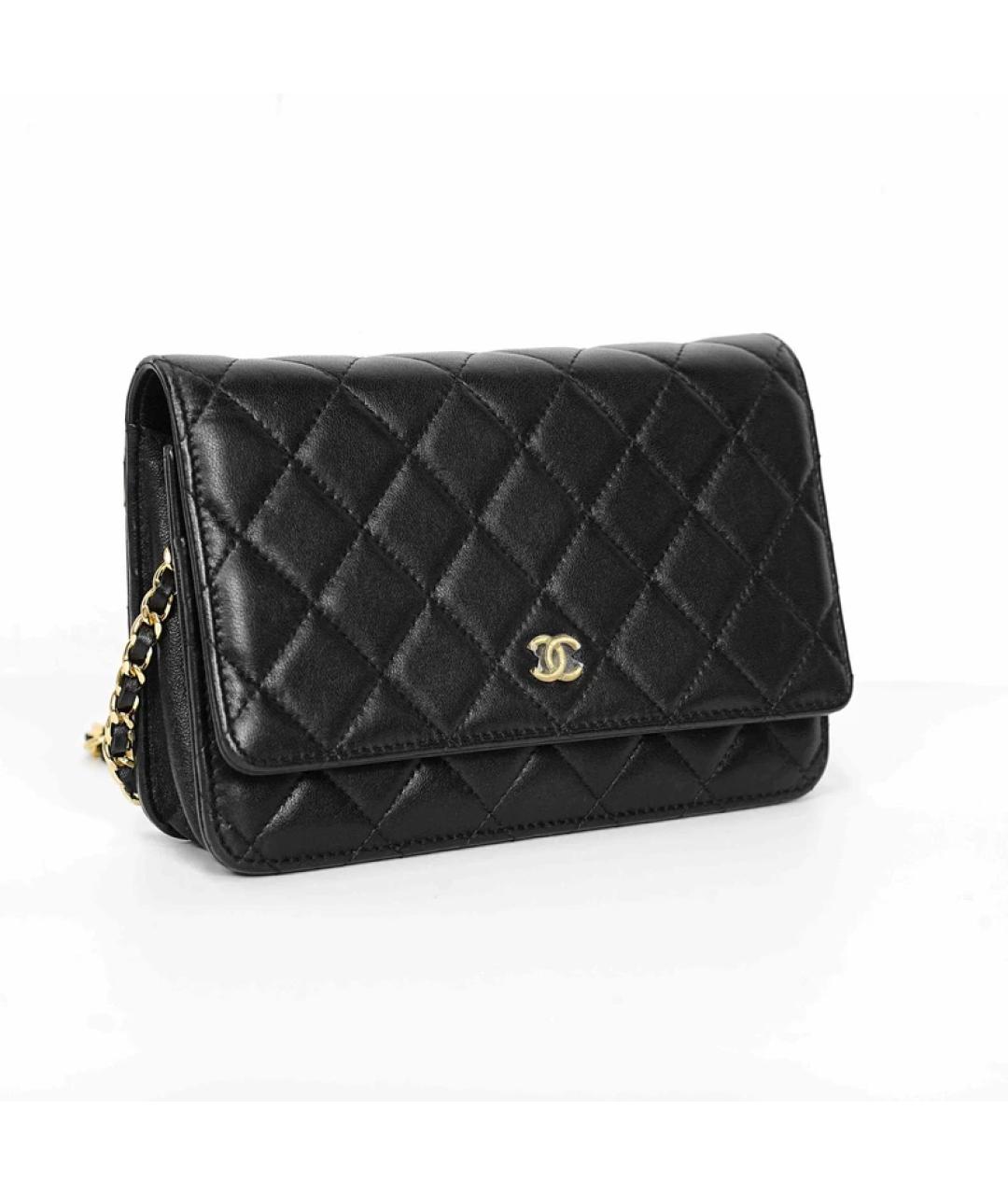 CHANEL Черная кожаная сумка с короткими ручками, фото 3