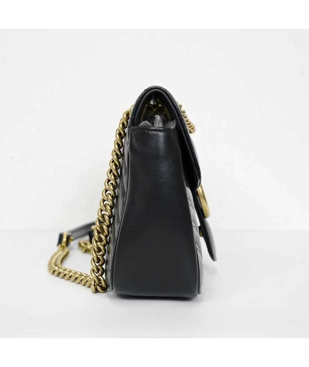 GUCCI Черная кожаная сумка через плечо, фото 4