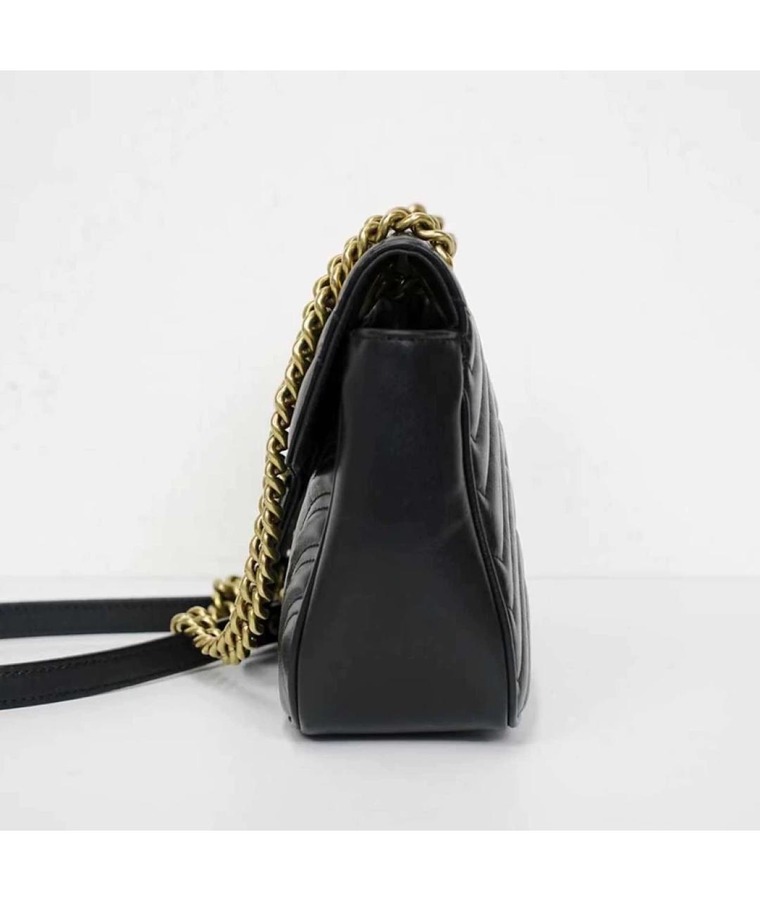 GUCCI Черная кожаная сумка через плечо, фото 5