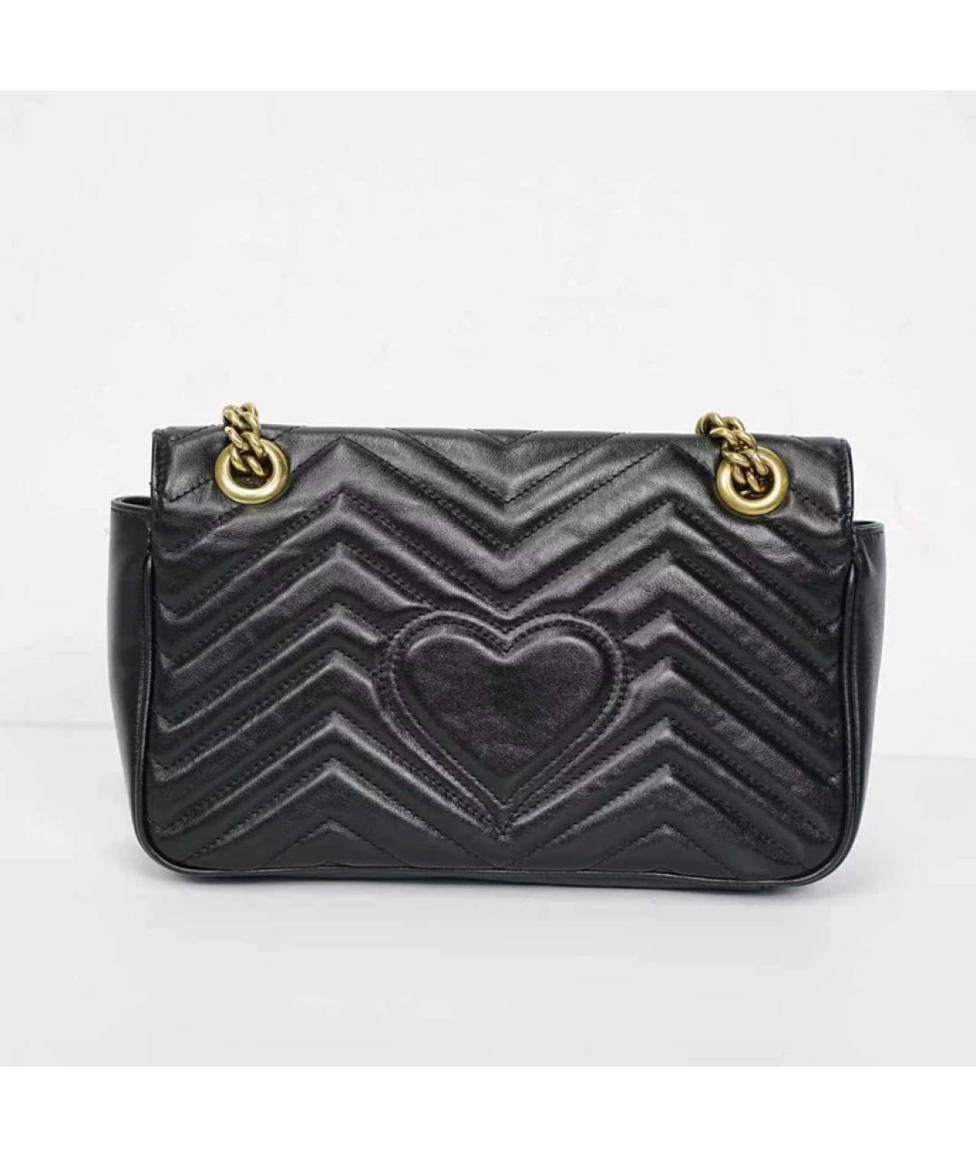 GUCCI Черная кожаная сумка через плечо, фото 6