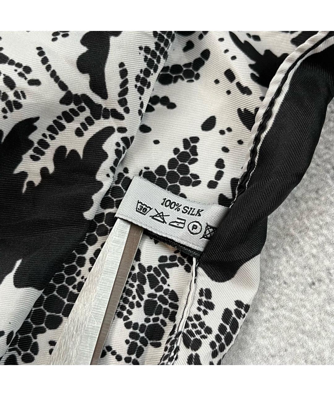 MCQ ALEXANDER MCQUEEN Черный шелковый платок, фото 5