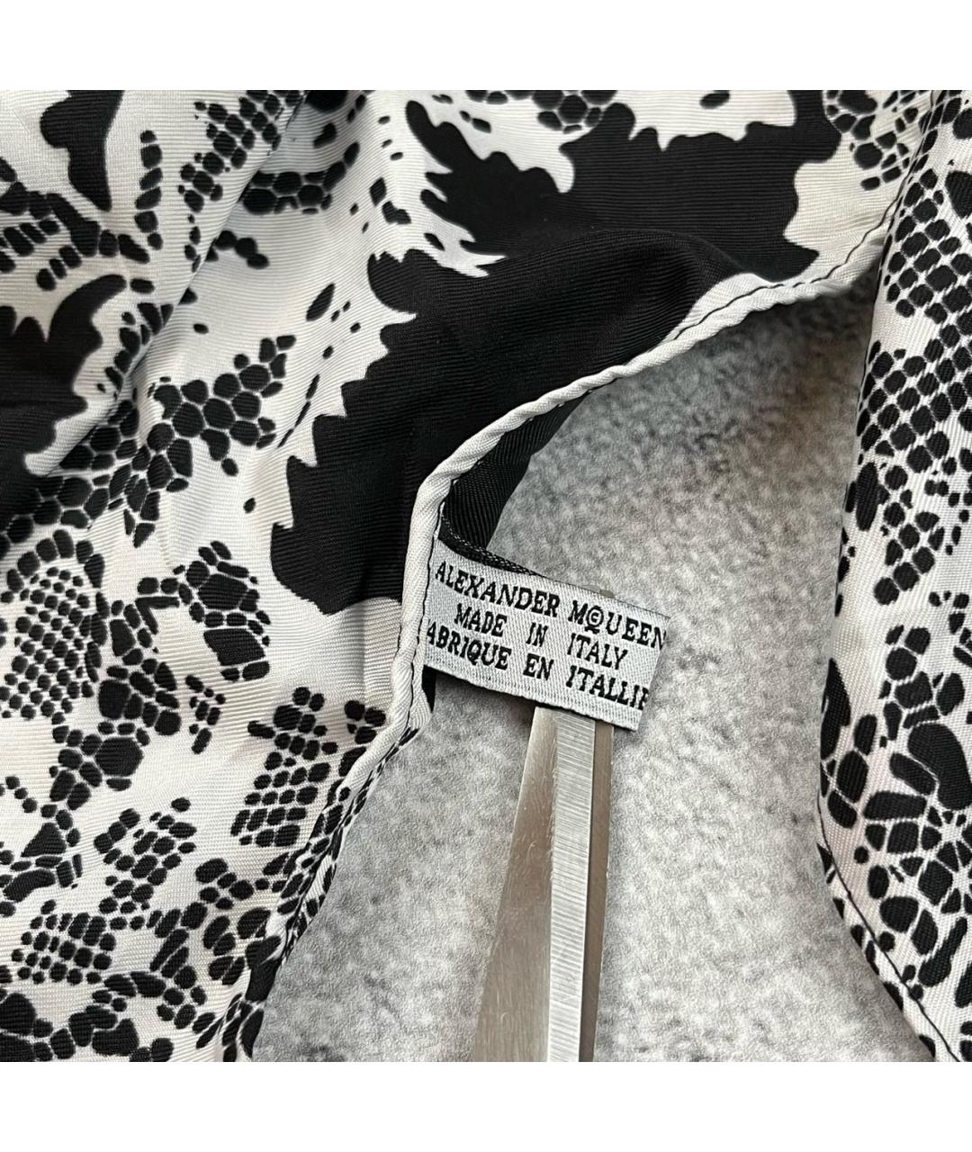 MCQ ALEXANDER MCQUEEN Черный шелковый платок, фото 3