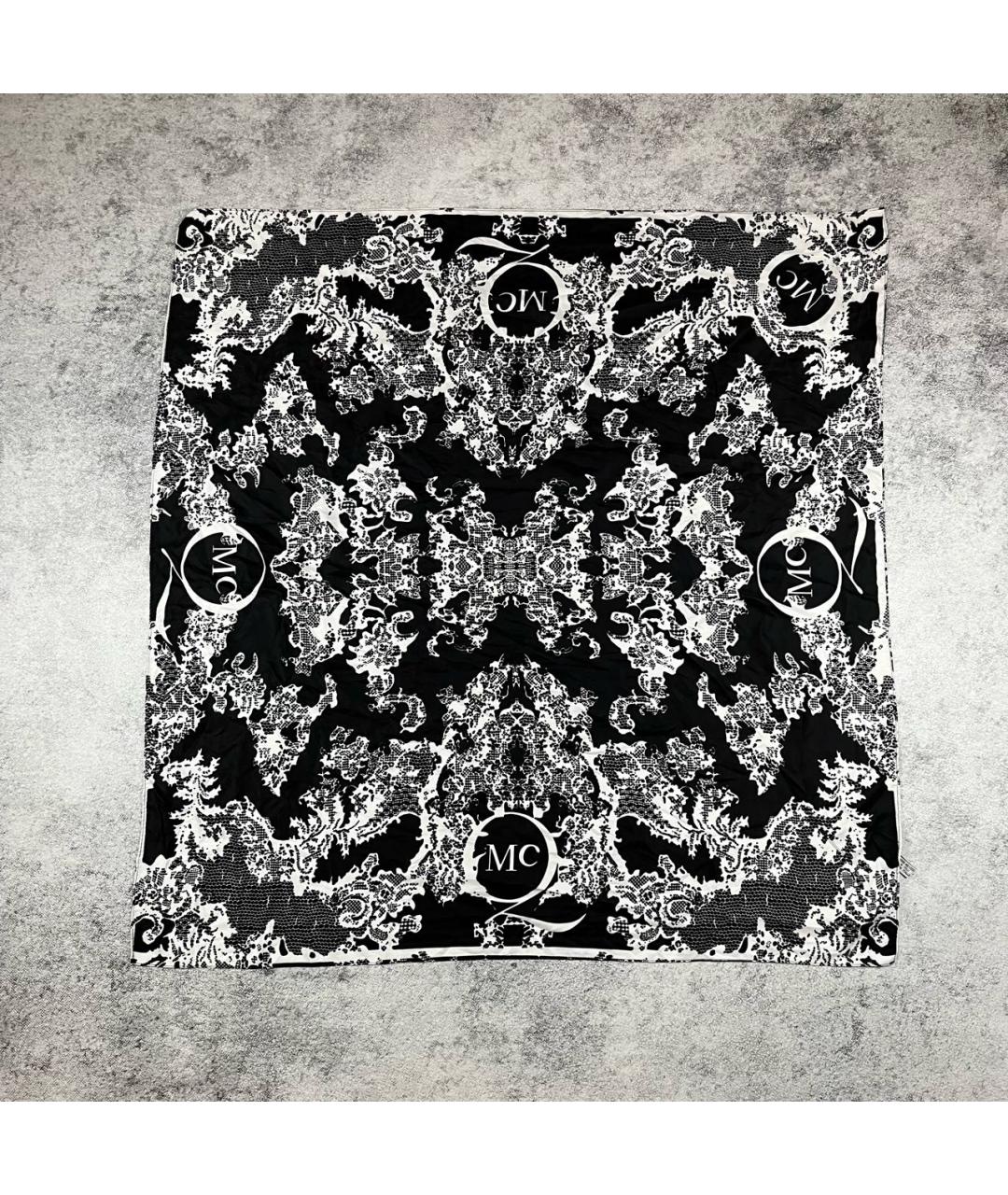 MCQ ALEXANDER MCQUEEN Черный шелковый платок, фото 6
