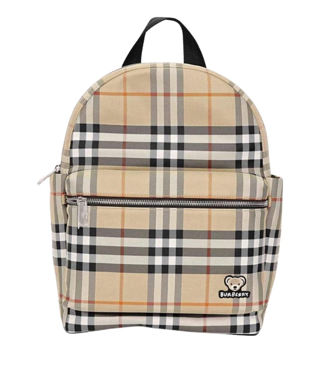 BURBERRY Бежевая синтетическая сумка с короткими ручками, фото 1