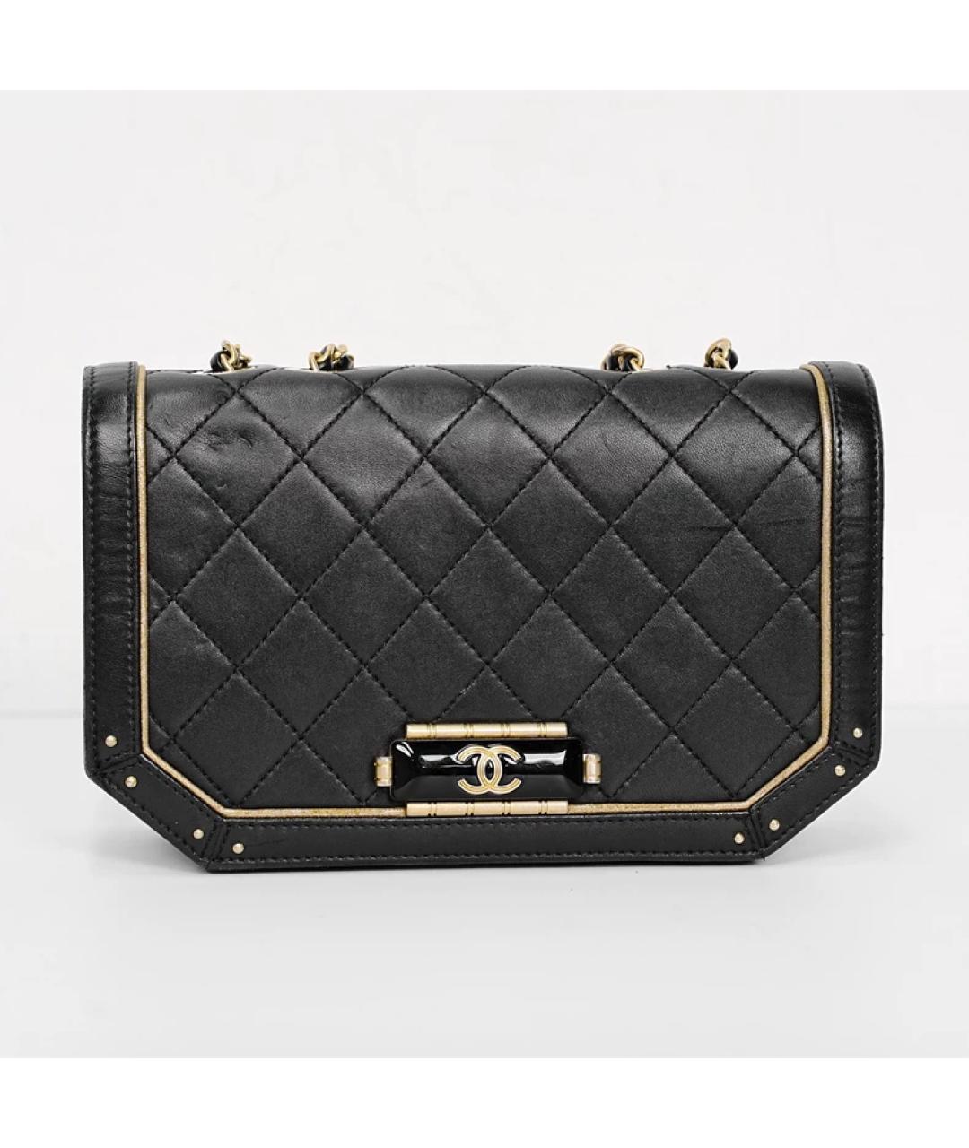 CHANEL Черная кожаная сумка через плечо, фото 9