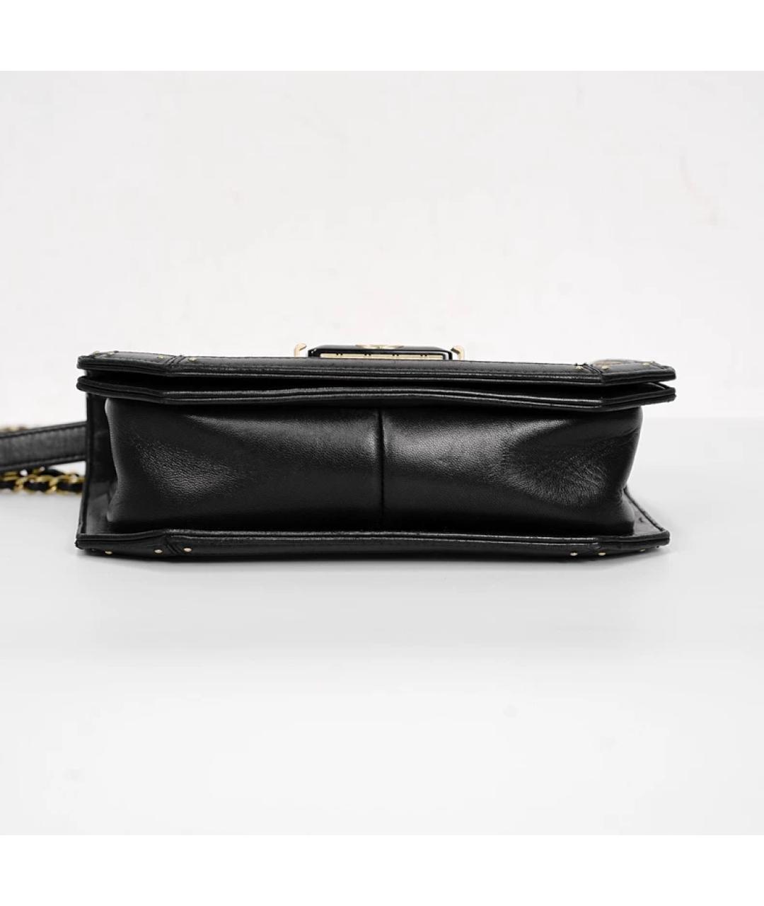 CHANEL Черная кожаная сумка через плечо, фото 5