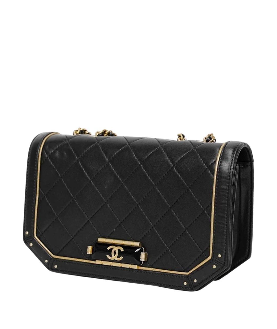 CHANEL Черная кожаная сумка через плечо, фото 1