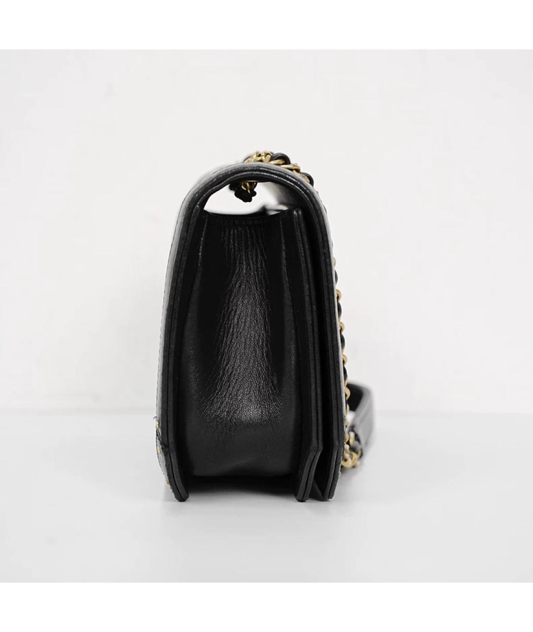CHANEL Черная кожаная сумка через плечо, фото 4