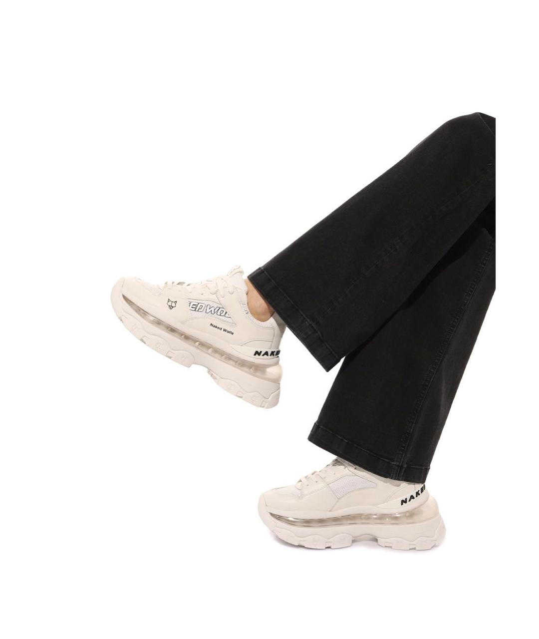 NAKED WOLF Белые кожаные кроссовки, фото 6
