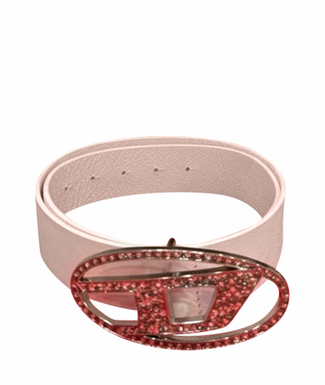 DIESEL Белый кожаный ремень, фото 1