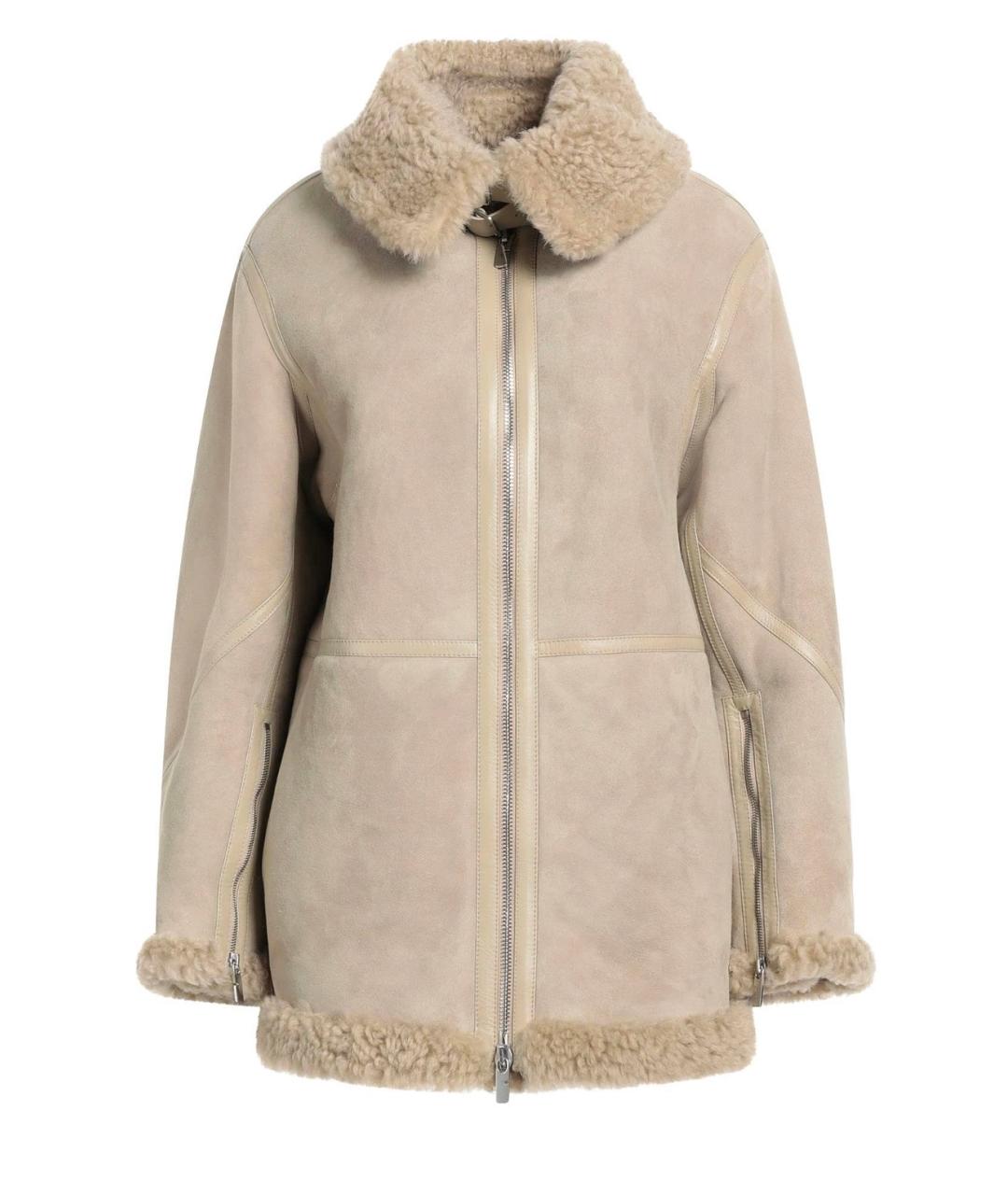 BURBERRY Бежевая замшевая дубленка, фото 9