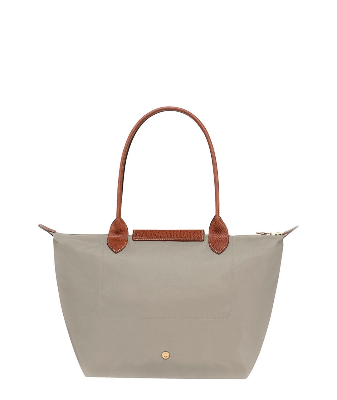 LONGCHAMP Серая кожаная сумка тоут, фото 2