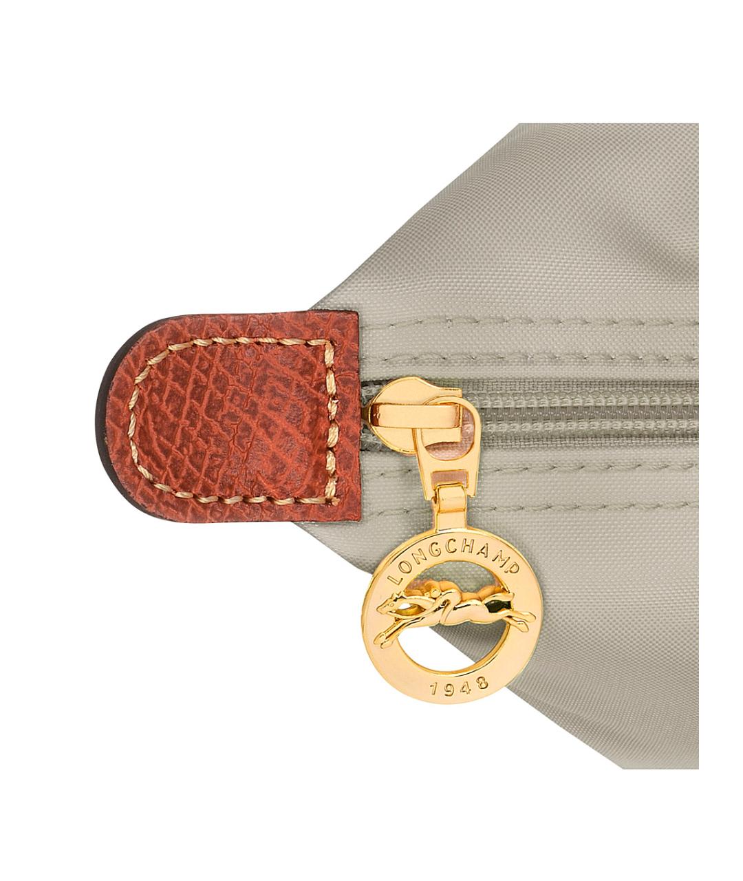 LONGCHAMP Серая кожаная сумка тоут, фото 3