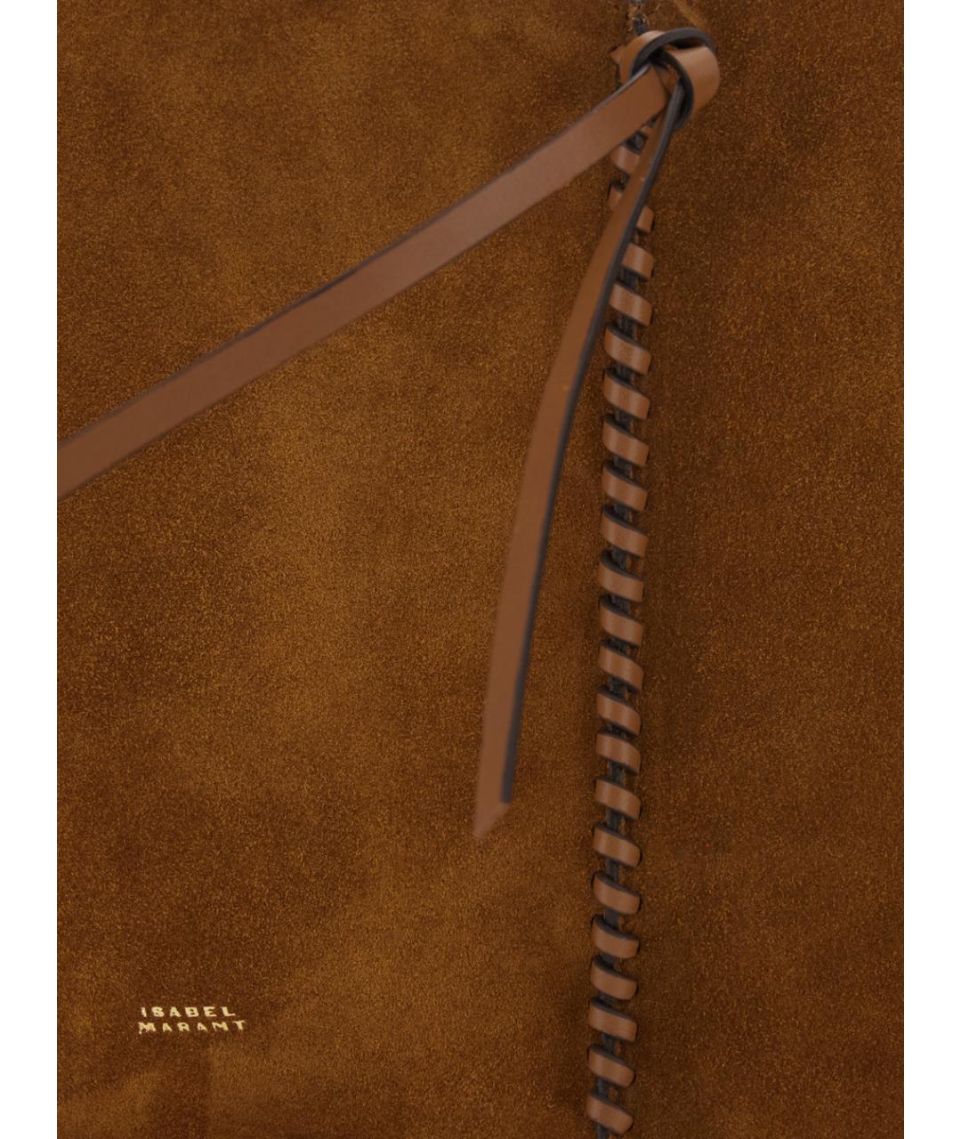 ISABEL MARANT Коричневая замшевая сумка тоут, фото 3