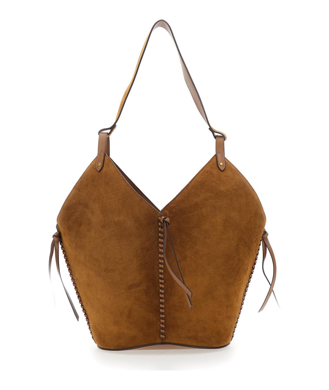 ISABEL MARANT Коричневая замшевая сумка тоут, фото 2