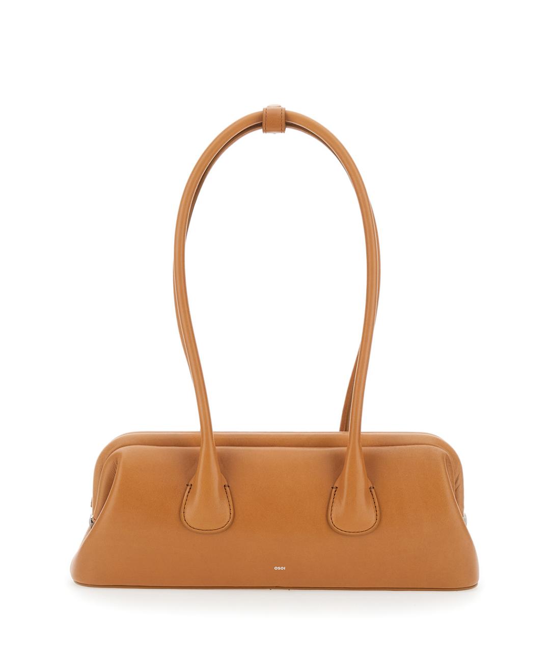 OSOI Коричневая кожаная сумка через плечо, фото 1