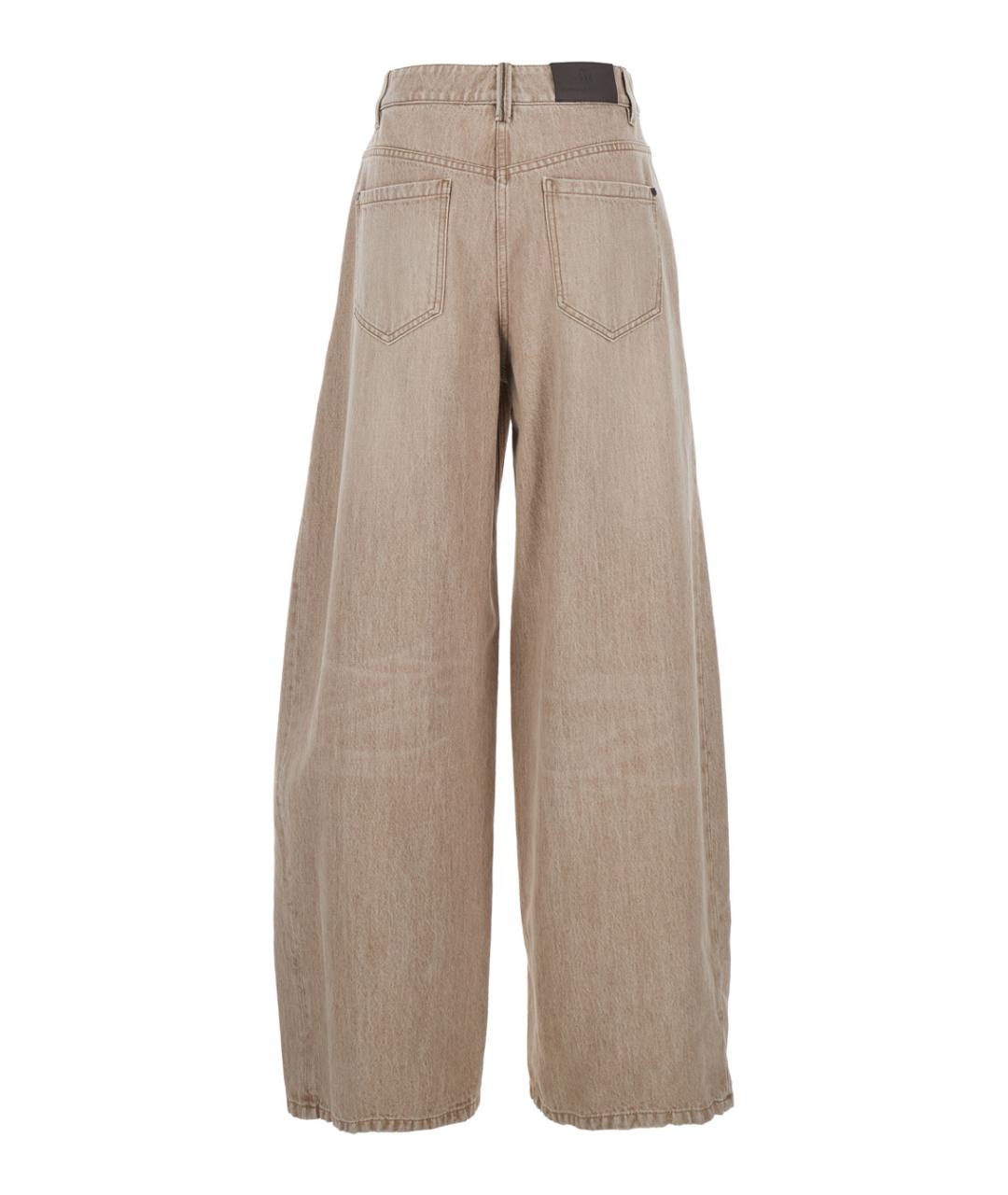 BRUNELLO CUCINELLI Бежевые джинсы клеш, фото 2