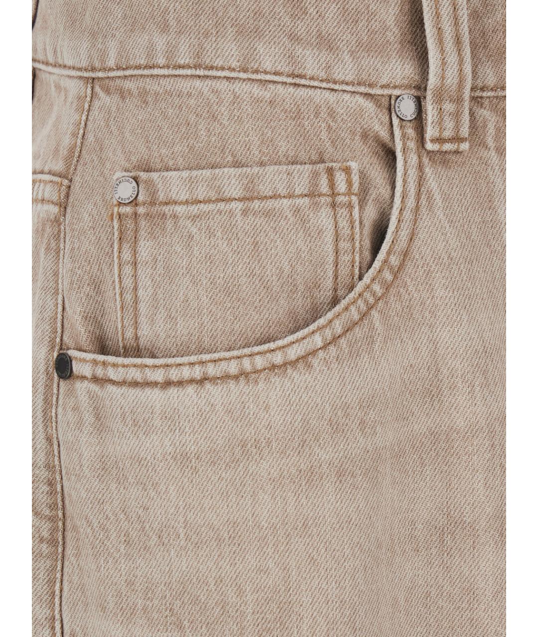 BRUNELLO CUCINELLI Бежевые джинсы клеш, фото 3