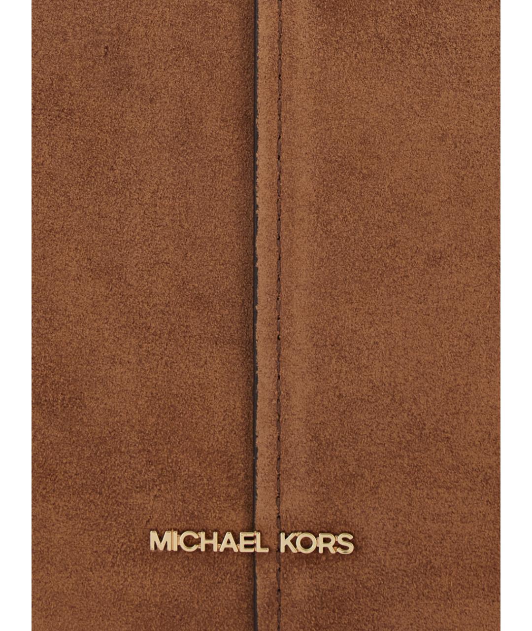 MICHAEL MICHAEL KORS Коричневая кожаная сумка через плечо, фото 3