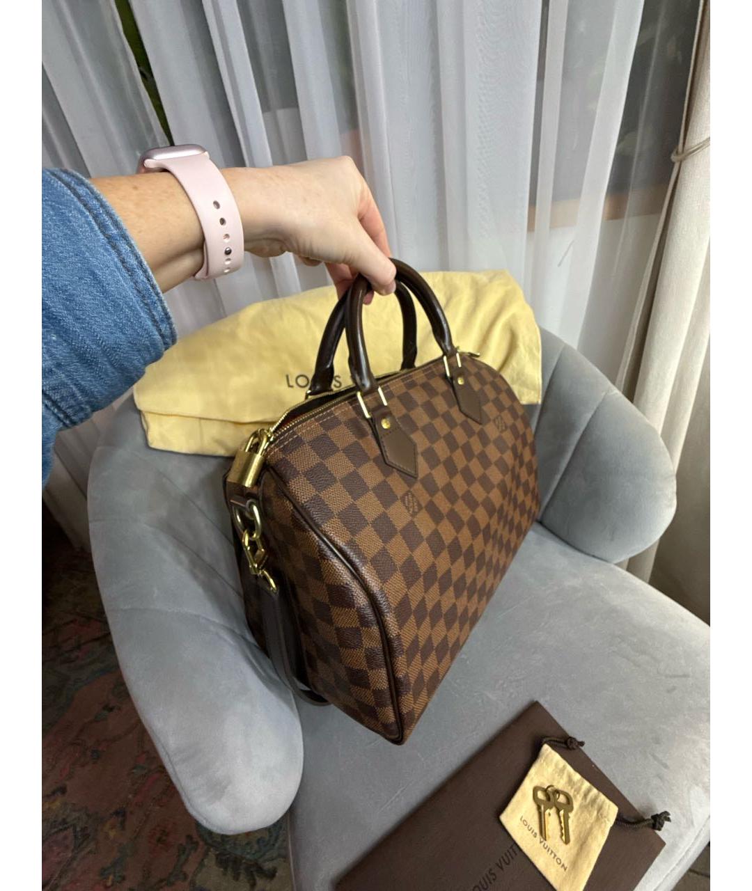 LOUIS VUITTON Коричневая сумка с короткими ручками, фото 2