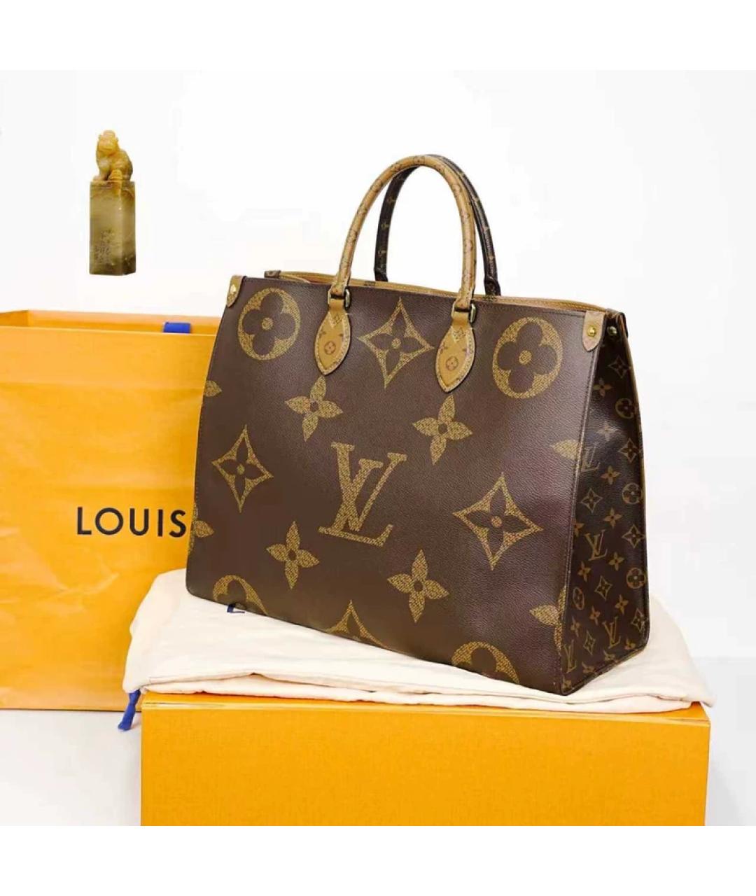 LOUIS VUITTON Коричневая сумка с короткими ручками, фото 9