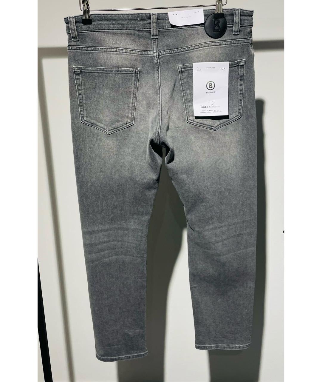 BOGNER Серые хлопко-полиэстеровые прямые джинсы, фото 2