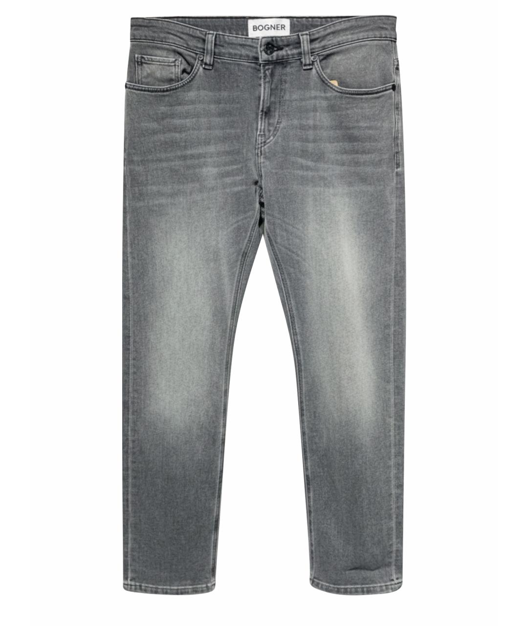 BOGNER Серые хлопко-полиэстеровые прямые джинсы, фото 1