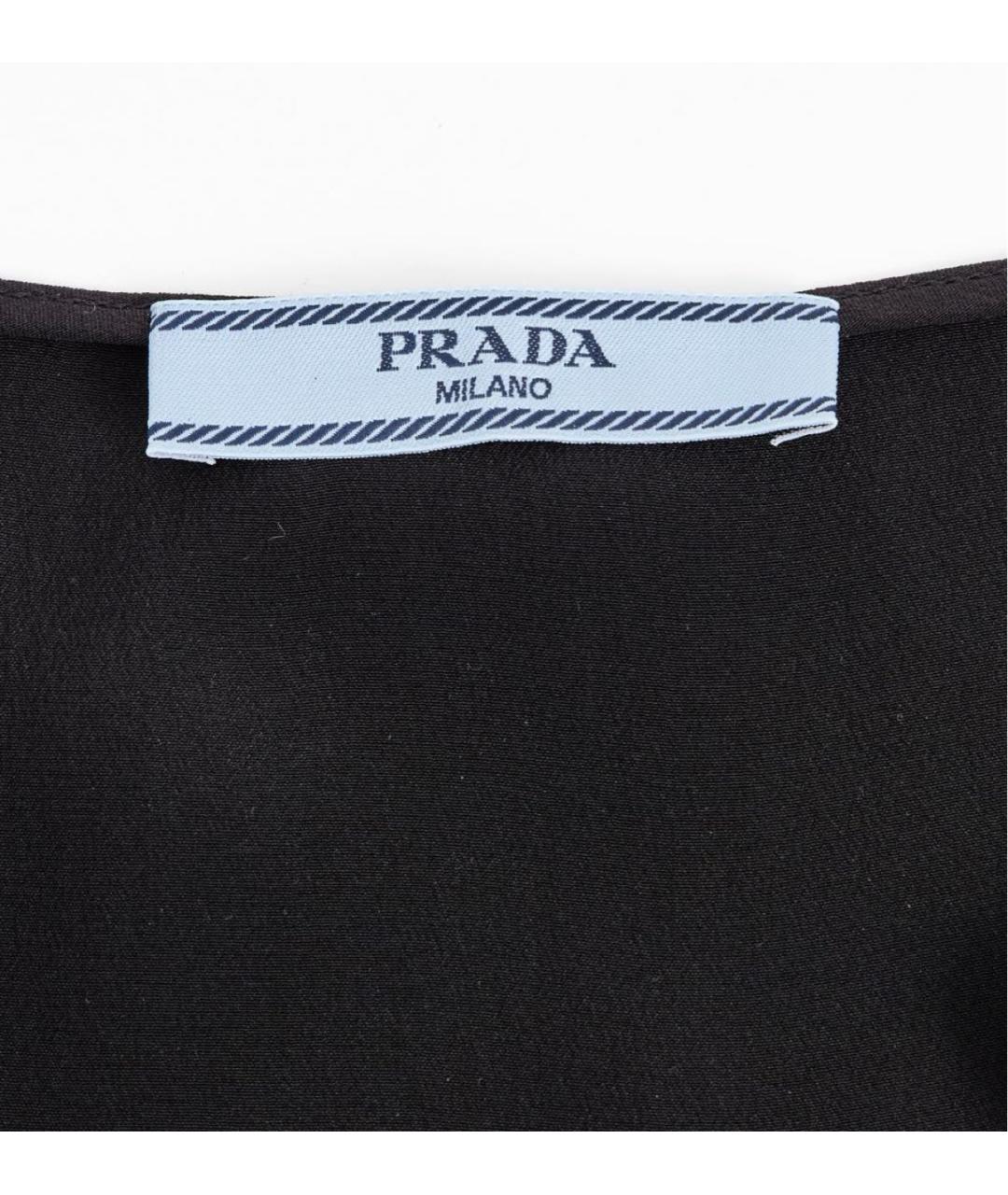 PRADA Серебряное шелковое коктейльное платье, фото 8