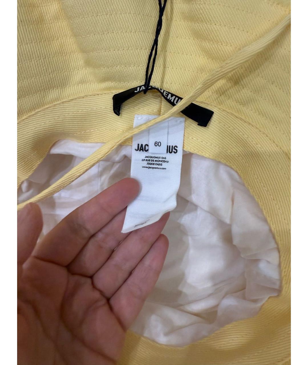 JACQUEMUS Желтая хлопковая панама, фото 5