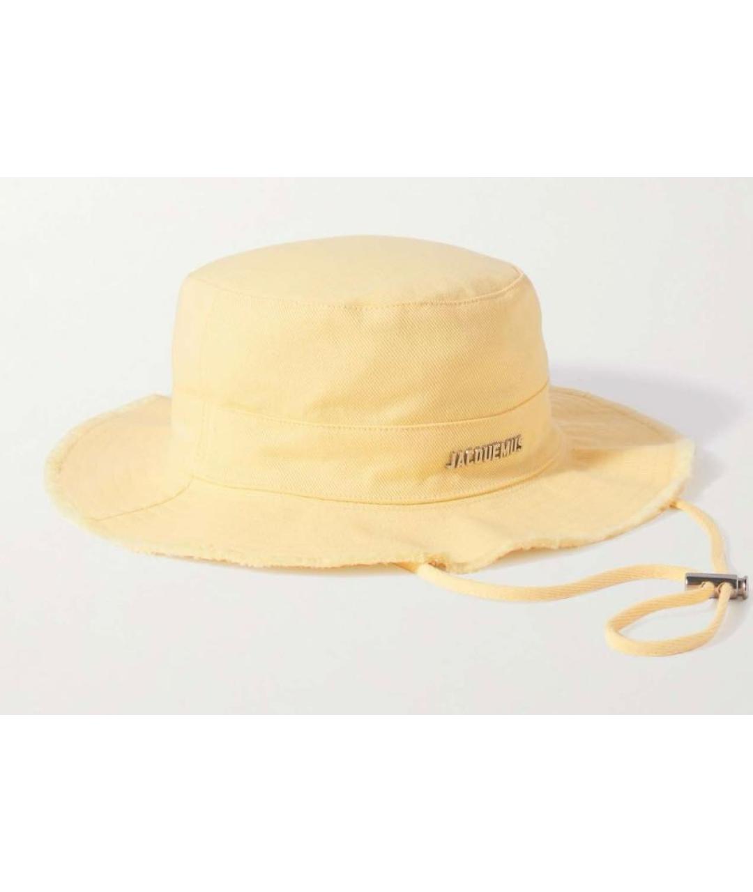 JACQUEMUS Желтая хлопковая панама, фото 9