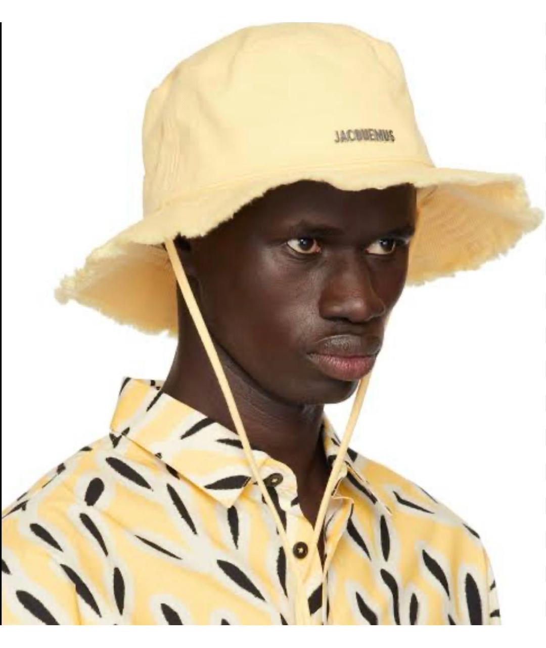JACQUEMUS Желтая хлопковая панама, фото 8