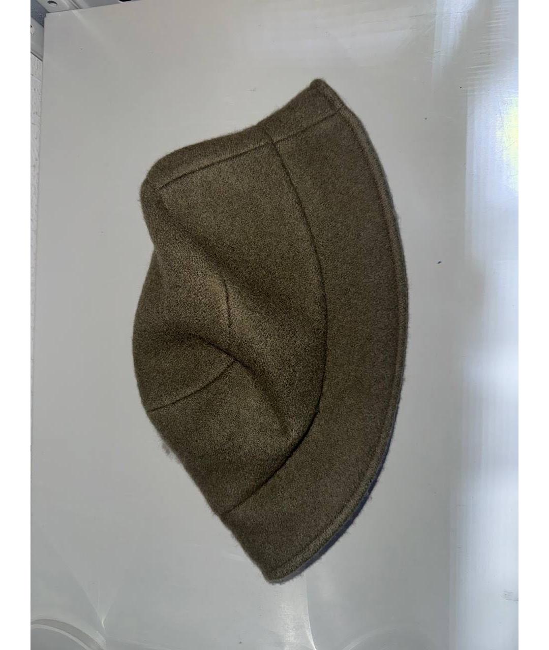 FENDI Хаки шерстяная шляпа, фото 2